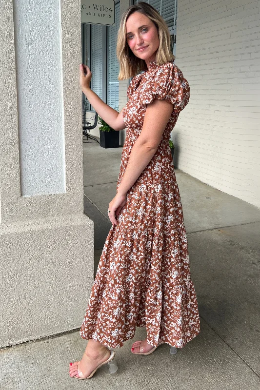 Modern Summer Floral Midi Dress