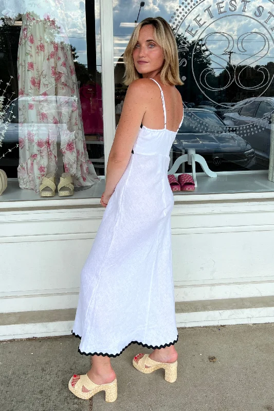 Sunday Funday White Midi Dress