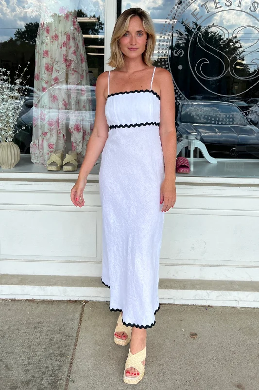 Sunday Funday White Midi Dress