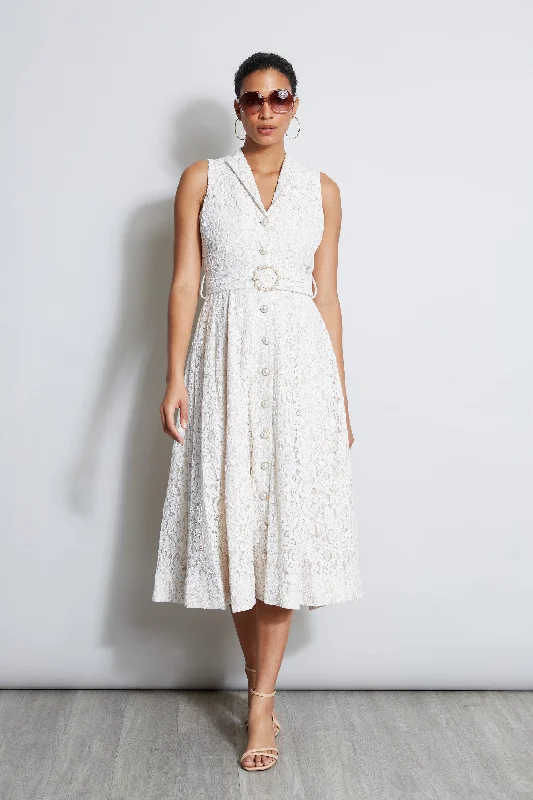 Pearl Detail Lace Dress