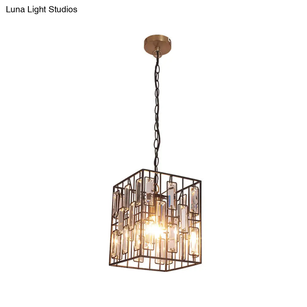 Chandeliers with Venetian Glass for a Luxurious LookChandeliers with Venetian Glass for a Luxurious LookIndustrial Metal Pendant Light with Black Cubic Cage & Crystal Accent - Ideal for Restaurants Chandeliers with Venetian Glass for a Luxurious LookChandeliers with Venetian Glass for a Luxurious LookIndustrial Metal Pendant Light with Black Cubic Cage & Crystal Accent - Ideal for Restaurants