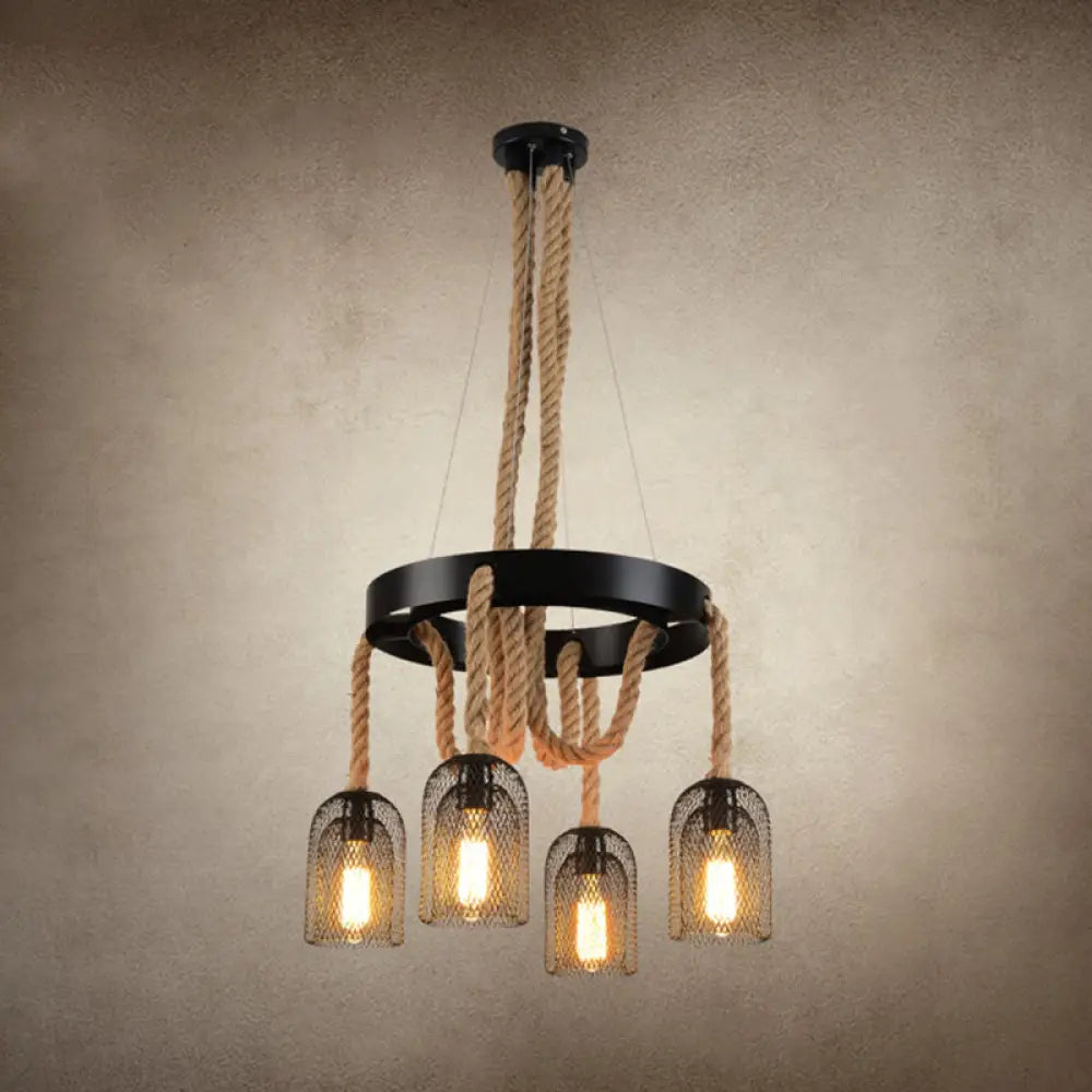 Chandeliers with Frosted Glass for a Softer Light DiffusionChandeliers with Frosted Glass for a Softer Light DiffusionVintage Iron Chandelier Pendant Light with Rope Detail for Restaurants - Black Chandeliers with Frosted Glass for a Softer Light DiffusionChandeliers with Frosted Glass for a Softer Light DiffusionVintage Iron Chandelier Pendant Light with Rope Detail for Restaurants - Black