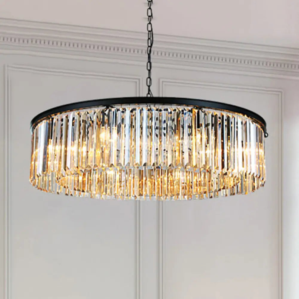 Chandeliers with Colored Glass for a Splash of ColorChandeliers with Colored Glass for a Splash of ColorContemporary Amber/Clear/Smoke Gray Crystal Drum Chandelier Pendant Light with Adjustable Chain - 6-Light LED Suspension Lamp Chandeliers with Colored Glass for a Splash of ColorChandeliers with Colored Glass for a Splash of ColorContemporary Amber/Clear/Smoke Gray Crystal Drum Chandelier Pendant Light with Adjustable Chain - 6-Light LED Suspension Lamp