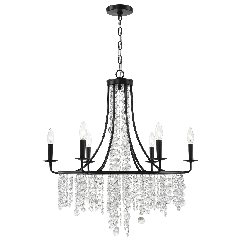 Bohemian - Style Beaded Chandeliers for Eclectic DecorBohemian - Style Beaded Chandeliers for Eclectic DecorGabrielle 6 Light Matte Black Chandelier Bohemian - Style Beaded Chandeliers for Eclectic DecorBohemian - Style Beaded Chandeliers for Eclectic DecorGabrielle 6 Light Matte Black Chandelier