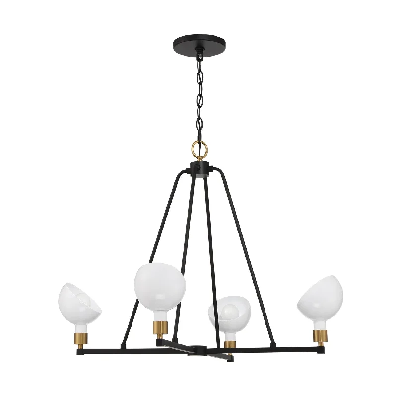 Chandeliers with Multiple Lights for Maximum IlluminationChandeliers with Multiple Lights for Maximum IlluminationGigi 4 Light Black + Aged Brass Chandelier Chandeliers with Multiple Lights for Maximum IlluminationChandeliers with Multiple Lights for Maximum IlluminationGigi 4 Light Black + Aged Brass Chandelier
