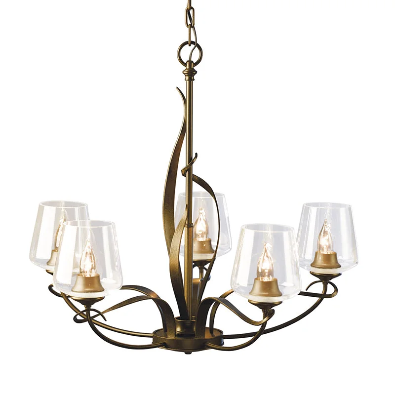 Chandeliers with Metal Frames in Bronze FinishChandeliers with Metal Frames in Bronze FinishHubbardton Forge 103040 Flora 5-lt 27" Chandelier