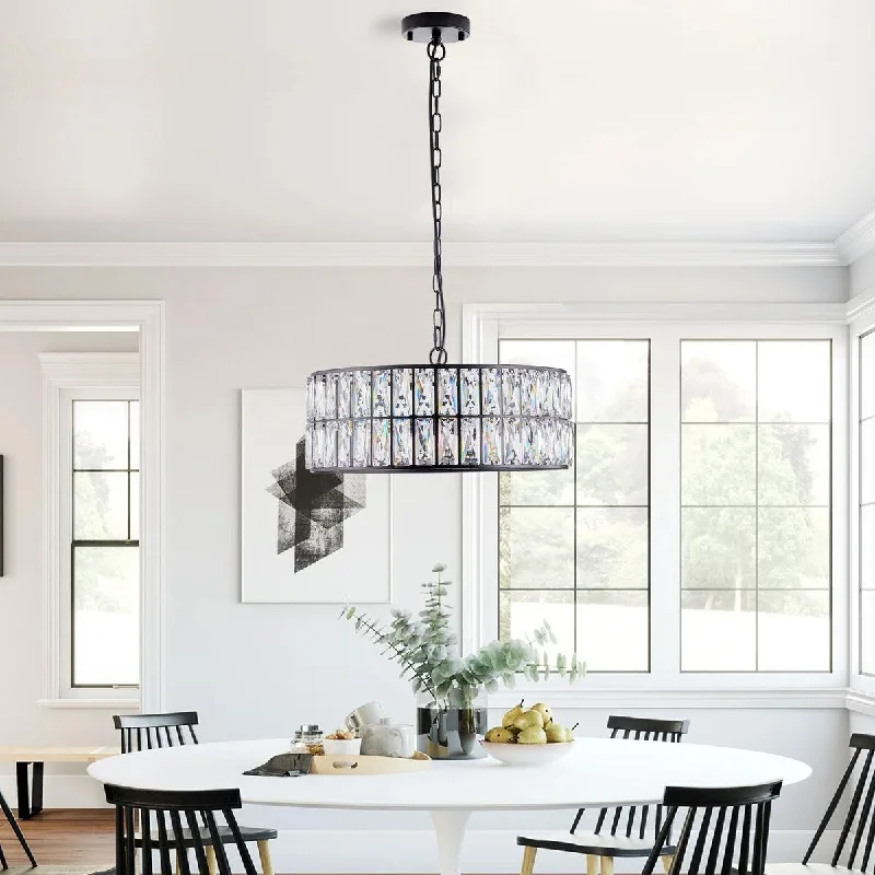 Chandeliers with Colored Glass for a Splash of ColorChandeliers with Colored Glass for a Splash of ColorModern Crystal Drum Chandelier, 6-Light Pendant Lighting Fixture with Black Metal Frame Chandeliers with Colored Glass for a Splash of ColorChandeliers with Colored Glass for a Splash of ColorModern Crystal Drum Chandelier, 6-Light Pendant Lighting Fixture with Black Metal Frame