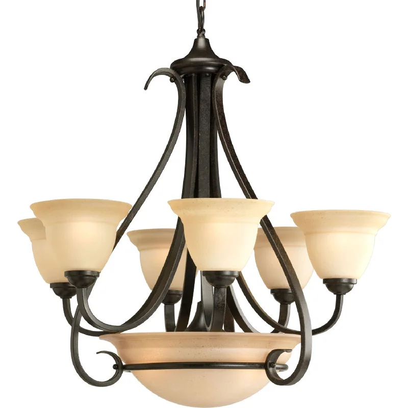 Large Chandeliers for Grand Halls and FoyersLarge Chandeliers for Grand Halls and FoyersProgress Torino P4417-77 Chandelier Light - Forged Bronze Large Chandeliers for Grand Halls and FoyersLarge Chandeliers for Grand Halls and FoyersProgress Torino P4417-77 Chandelier Light - Forged Bronze