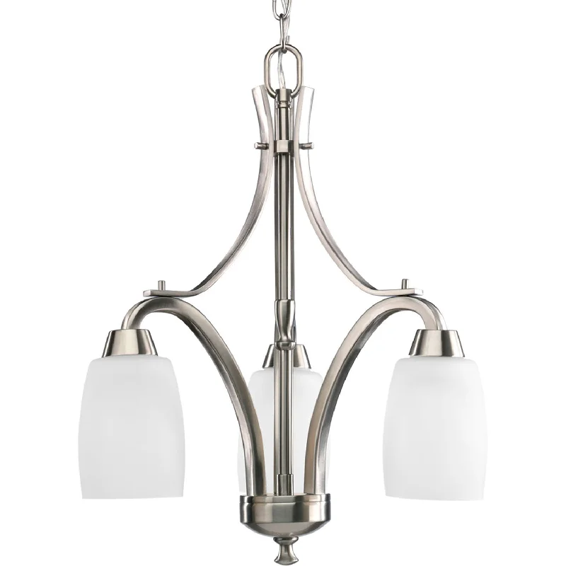 Chandeliers with Metal Frames in Bronze FinishChandeliers with Metal Frames in Bronze FinishProgress Wisten P4434-09 Chandelier Light - Brushed Nickel