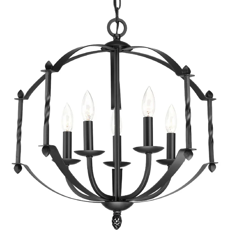 Chandeliers for High Ceilings to Fill Vertical SpaceChandeliers for High Ceilings to Fill Vertical SpaceProgress Greyson P4710-31 Chandelier Light - Matte Black