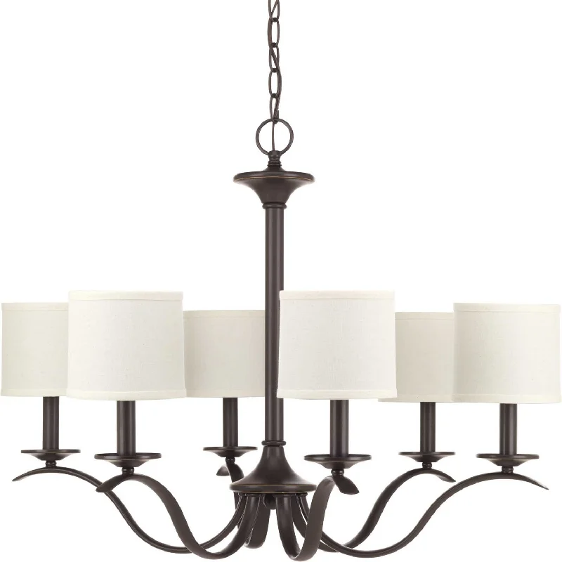 Chandeliers with Colored Glass for a Splash of ColorChandeliers with Colored Glass for a Splash of ColorProgress Inspire P4739-20 Chandelier Light - Antique Bronze