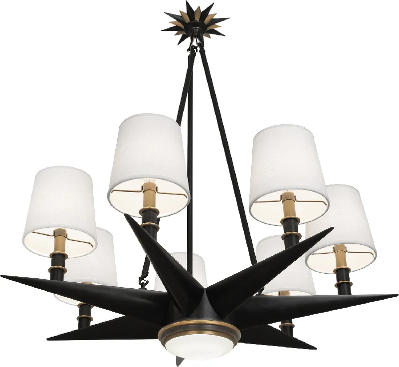 Industrial Iron Chandeliers for Loft - Inspired SpacesIndustrial Iron Chandeliers for Loft - Inspired SpacesRobert Abbey Cosmos 1018 Chandelier Light - Deep Patina Bronze w/ Warm Brass