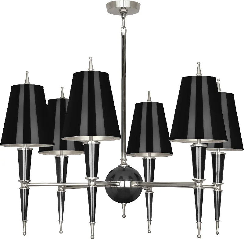 Chandeliers with Dimmable Lights for Ambiance ControlChandeliers with Dimmable Lights for Ambiance ControlRobert Abbey Jonathan Adler Versailles B604 Chandelier Light - Black Lacquered Paint w/Polished Nickel Chandeliers with Dimmable Lights for Ambiance ControlChandeliers with Dimmable Lights for Ambiance ControlRobert Abbey Jonathan Adler Versailles B604 Chandelier Light - Black Lacquered Paint w/Polished Nickel