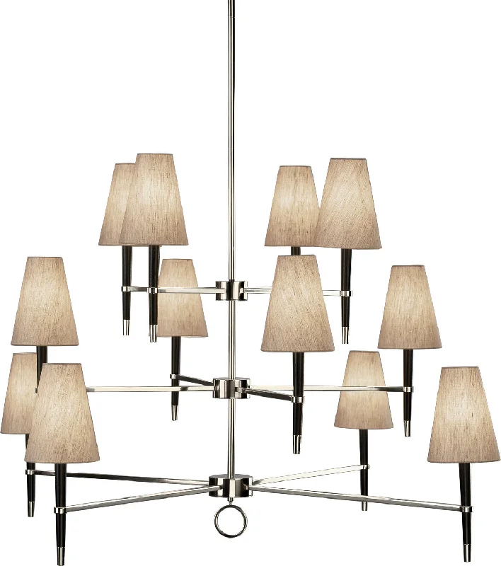 Chandeliers for Low Ceilings to Avoid OvercrowdingChandeliers for Low Ceilings to Avoid OvercrowdingRobert Abbey Jonathan Adler Ventana PN674 Chandelier Light - Ebonyed Wood w/Polished Nickeled Chandeliers for Low Ceilings to Avoid OvercrowdingChandeliers for Low Ceilings to Avoid OvercrowdingRobert Abbey Jonathan Adler Ventana PN674 Chandelier Light - Ebonyed Wood w/Polished Nickeled