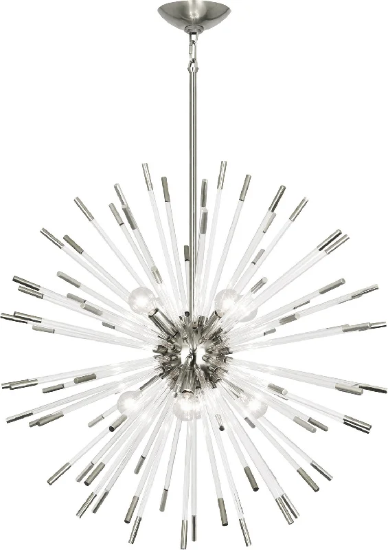 Mid - Century Modern Chandeliers for Vintage AppealMid - Century Modern Chandeliers for Vintage AppealRobert Abbey Andromeda S166 Chandelier Light - Polished Nickel w/Clear Acrylic Rods Mid - Century Modern Chandeliers for Vintage AppealMid - Century Modern Chandeliers for Vintage AppealRobert Abbey Andromeda S166 Chandelier Light - Polished Nickel w/Clear Acrylic Rods