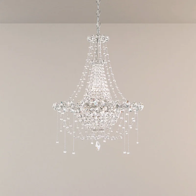 Chandeliers with Metal Frames in Silver FinishChandeliers with Metal Frames in Silver FinishChrysalita 6-Light Chandelier Chandeliers with Metal Frames in Silver FinishChandeliers with Metal Frames in Silver FinishChrysalita 6-Light Chandelier