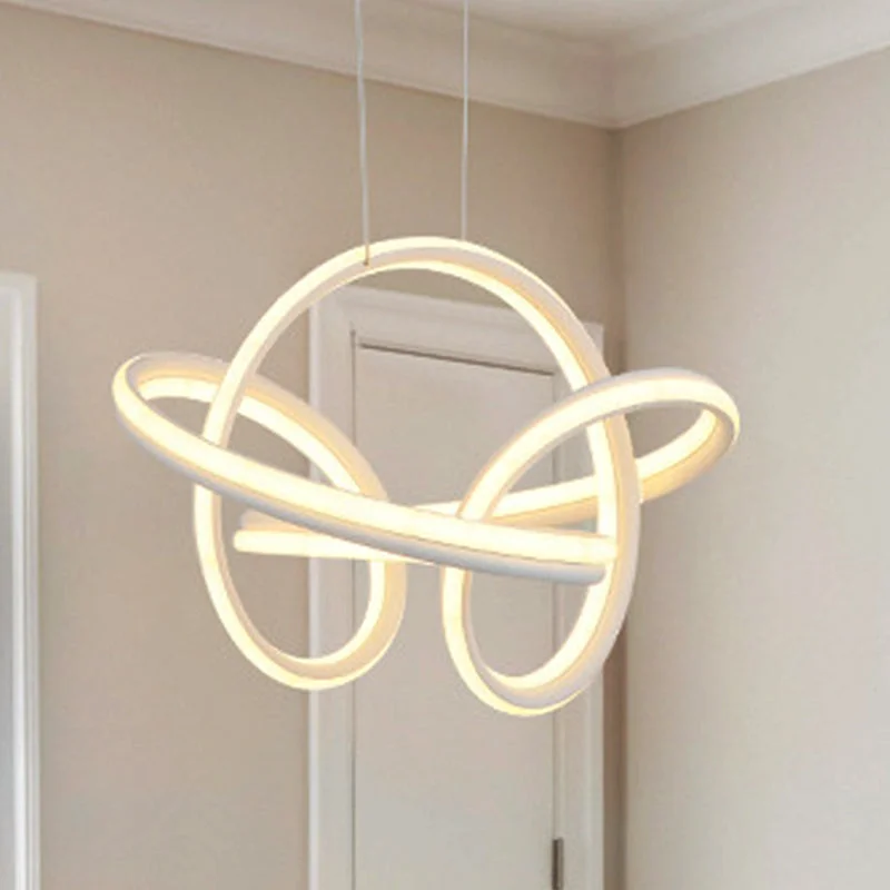 Chandeliers with Clear Crystal for a Sparkling EffectChandeliers with Clear Crystal for a Sparkling EffectModern LED Chandelier: Sleek Curve Design, Acrylic, White/Coffee Pendant Light for Living Room