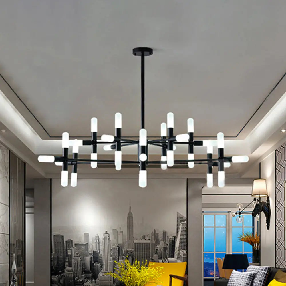 Chandeliers with Adjustable Arms for Directional LightingChandeliers with Adjustable Arms for Directional LightingContemporary Tubular Chandelier: 18/36-Light Black/Gold Metal Hanging Lamp with Starburst Design Chandeliers with Adjustable Arms for Directional LightingChandeliers with Adjustable Arms for Directional LightingContemporary Tubular Chandelier: 18/36-Light Black/Gold Metal Hanging Lamp with Starburst Design