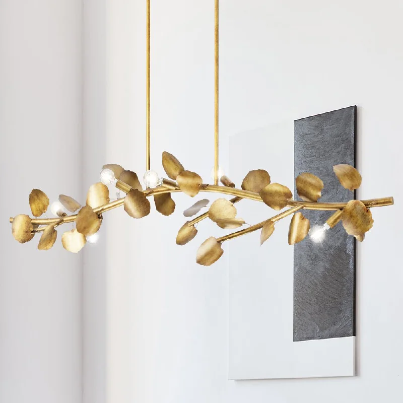 Mid - Century Modern Chandeliers for Vintage AppealMid - Century Modern Chandeliers for Vintage AppealUHP4995 Eclectic Indoor Chandelier, 9-1/2''H x 16"W x 50-1/2''D, Gold Ombre Finish, Hervey Collection Mid - Century Modern Chandeliers for Vintage AppealMid - Century Modern Chandeliers for Vintage AppealUHP4995 Eclectic Indoor Chandelier, 9-1/2''H x 16"W x 50-1/2''D, Gold Ombre Finish, Hervey Collection