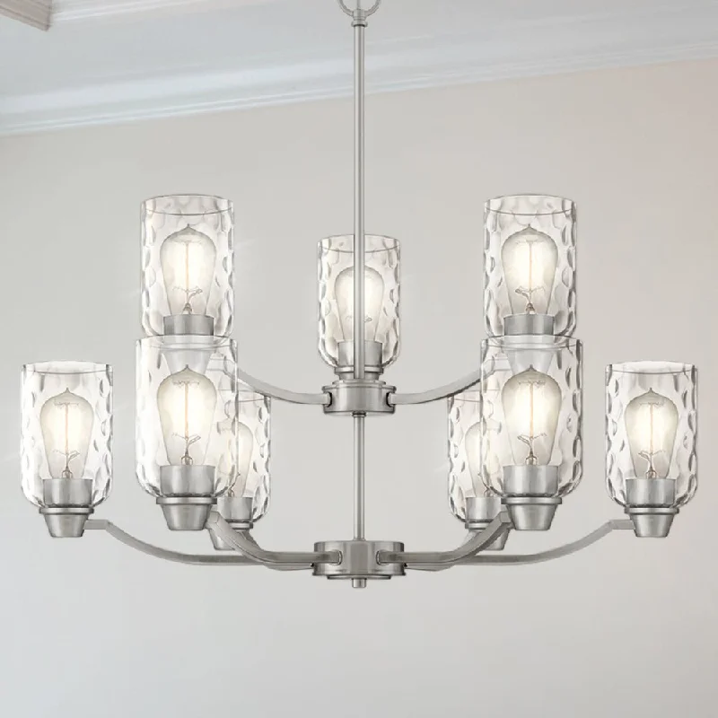 Mid - Century Modern Chandeliers for Vintage AppealMid - Century Modern Chandeliers for Vintage AppealUQL4425 Contemporary Indoor Chandelier, 27.25''H x 29.25''W x 29.25''D, Brushed Nickel Finish, Ravensburg Collection Mid - Century Modern Chandeliers for Vintage AppealMid - Century Modern Chandeliers for Vintage AppealUQL4425 Contemporary Indoor Chandelier, 27.25''H x 29.25''W x 29.25''D, Brushed Nickel Finish, Ravensburg Collection