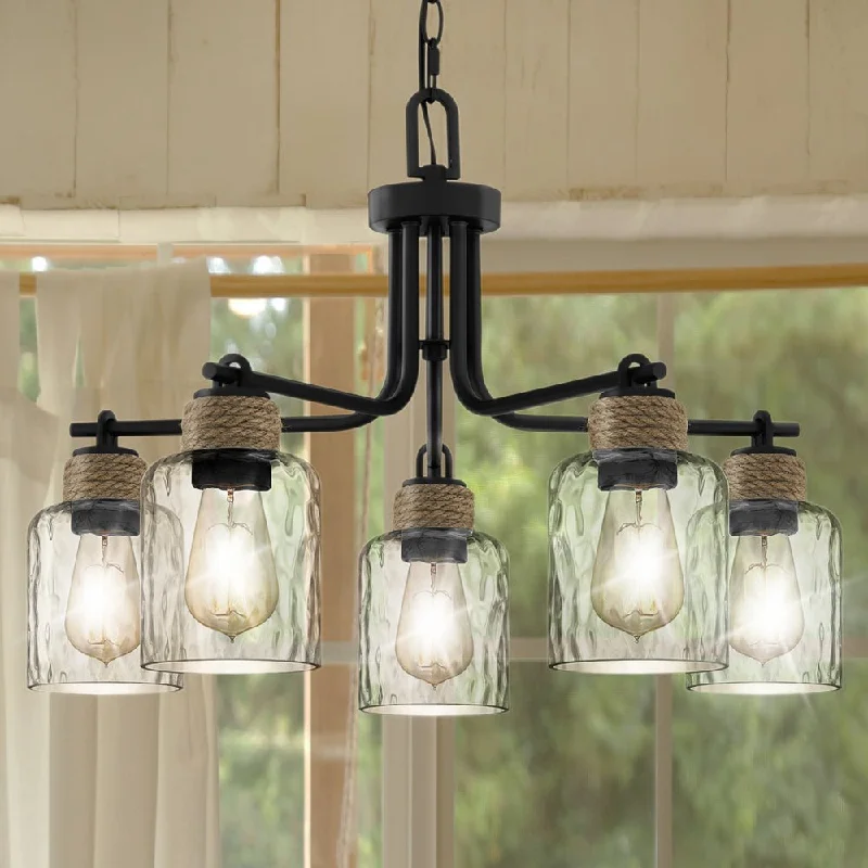 Mini Chandeliers for Adding Charm to Small SpacesMini Chandeliers for Adding Charm to Small SpacesUQL4523 Natural Indoor Chandelier, 17.75''H x 25.50''W x 25.50''D, Matte Black Finish, Lancaster Collection Mini Chandeliers for Adding Charm to Small SpacesMini Chandeliers for Adding Charm to Small SpacesUQL4523 Natural Indoor Chandelier, 17.75''H x 25.50''W x 25.50''D, Matte Black Finish, Lancaster Collection
