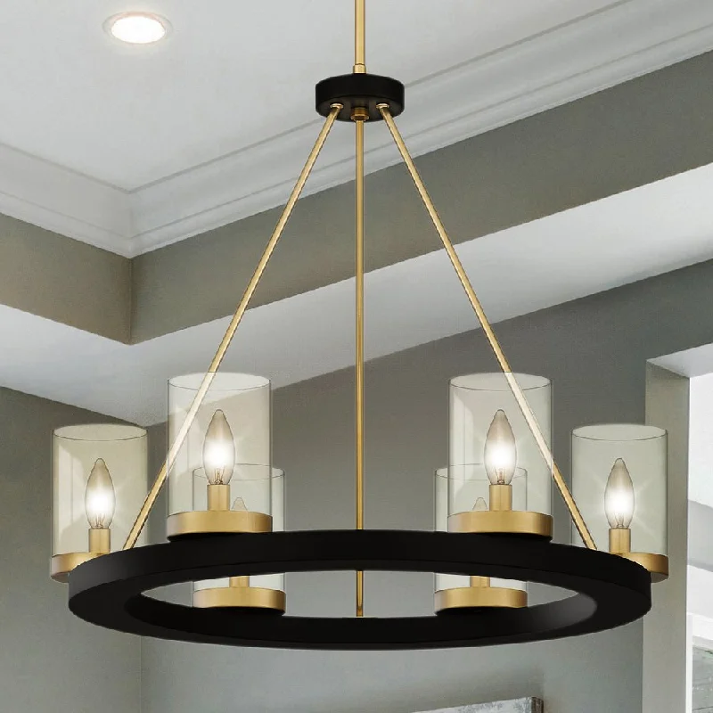 LED Chandeliers for Energy - Efficient LightingLED Chandeliers for Energy - Efficient LightingUQL4771 Contemporary Indoor Chandelier, 37.25''H x 26.00''W x 26.00''D, Matte Black Finish, Grenora Collection