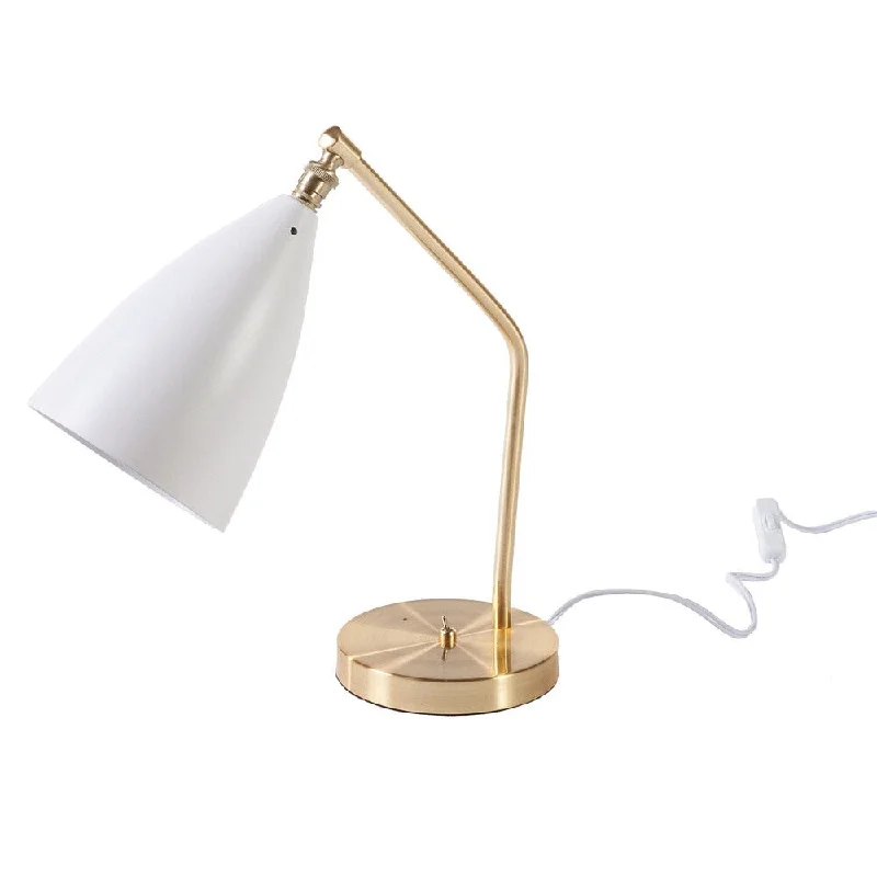 metal table lamps with a matte black finish for a sleek appearancemetal table lamps with a matte black finish for a sleek appearanceHans Andersen Home Grasshopper Table Lamp White