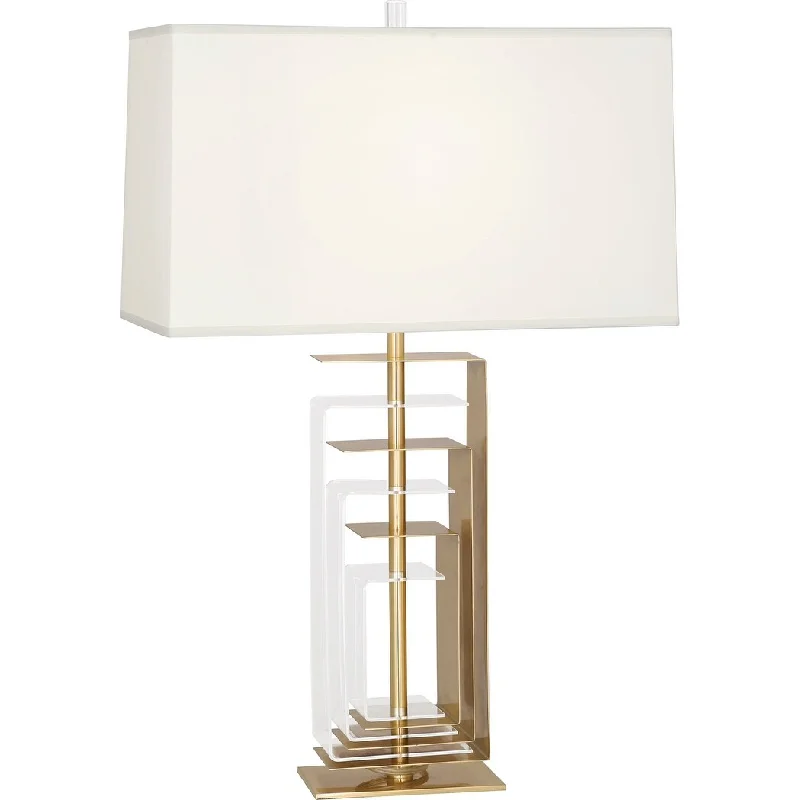 marble table lamps with a luxurious veined pattern for high end decormarble table lamps with a luxurious veined pattern for high end decorRobert Abbey 279 One Light Table Lamp Braxton Modern Brass w/ Clear Ac - Exact Size