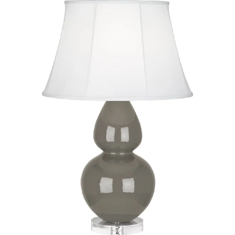 leather table lamps with a distressed texture for a rugged charmleather table lamps with a distressed texture for a rugged charmRobert Abbey CR23 One Light Table Lamp Double Gourd Ash Glazed Ceramic - Exact Size
