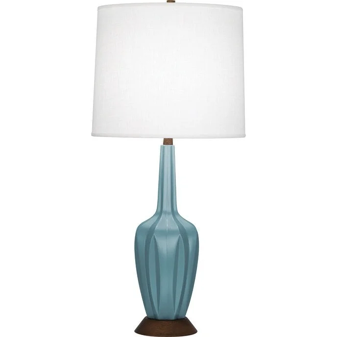 coastal style table lamps with nautical elements for beach housescoastal style table lamps with nautical elements for beach housesRobert Abbey MOB16 One Light Table Lamp Cecilia Matte Steel Blue Glaze - Exact Size