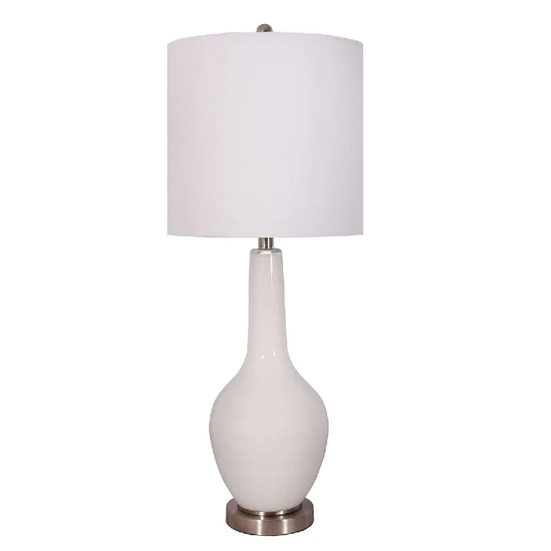 ceramic table lamps with hand painted designs for an artistic touchceramic table lamps with hand painted designs for an artistic touchSet of 2 White Modern Glass Table Lamps - 13 W x 33 D x 13 H